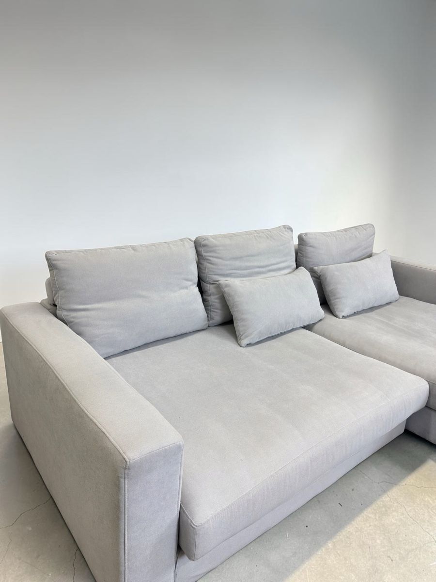 Micasa Divani: Hellgraues Ecksofa inklusive aller Kissen – Usato da Bachenbülach venduto da Sofalab.swiss 4