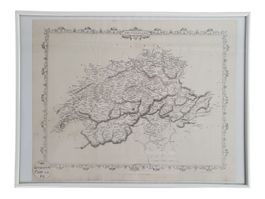 J.RAPKIN  Antikes Landkartenbild Schweiz