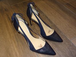 Escarpins Zara  bleu marine taille 39 hauteur talon 7cm