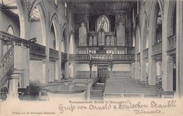 Küsnacht ZH, protestantische Kirche, gelaufen 1908