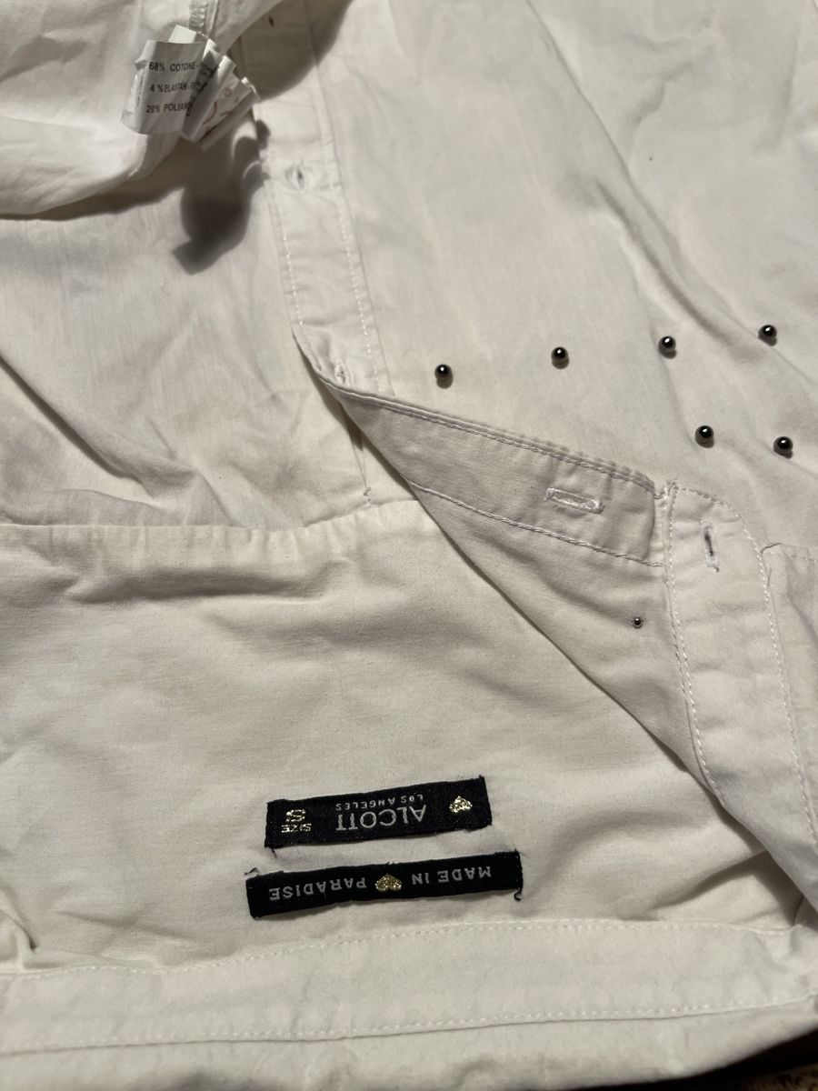 Camicette: Camicia lunga bianca Alcott con borchie di cotone-tg38/40 – Nuovo (secondo la descrizione) da Gordevio venduto da LanaZimm 7