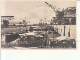 Basel Kleinhüninger Rheinhafen ca. 1930