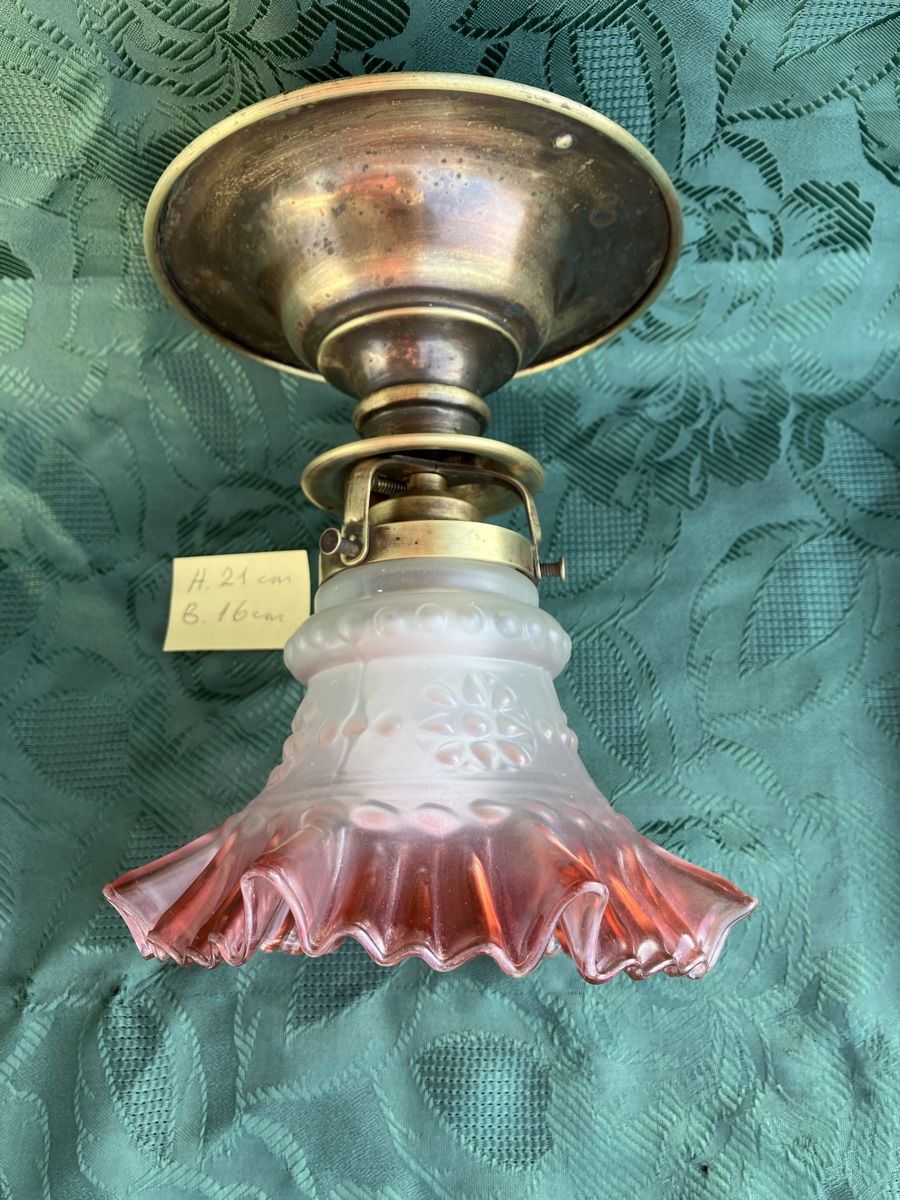 Lampadari & plafoniere: Antik Deckenlampe mit schöne Glasschirm – Usato da Zürich venduto da otomado 7