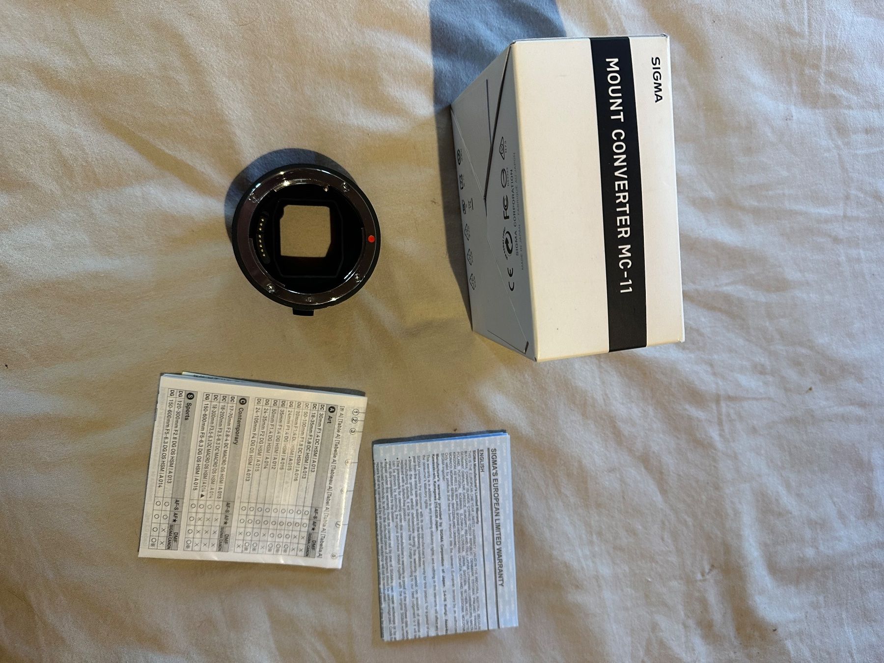 Sigma Adattatori foto: Sigma Mount Converter MC-11 Canon to E-Mount – Usato da Lavin venduto da adrianh_ 4