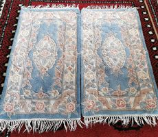 2 Vorleger Teppiche blau 65 x 120 gebraucht 