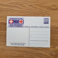 Bundesfeierkarte 1937 Croix Rouge