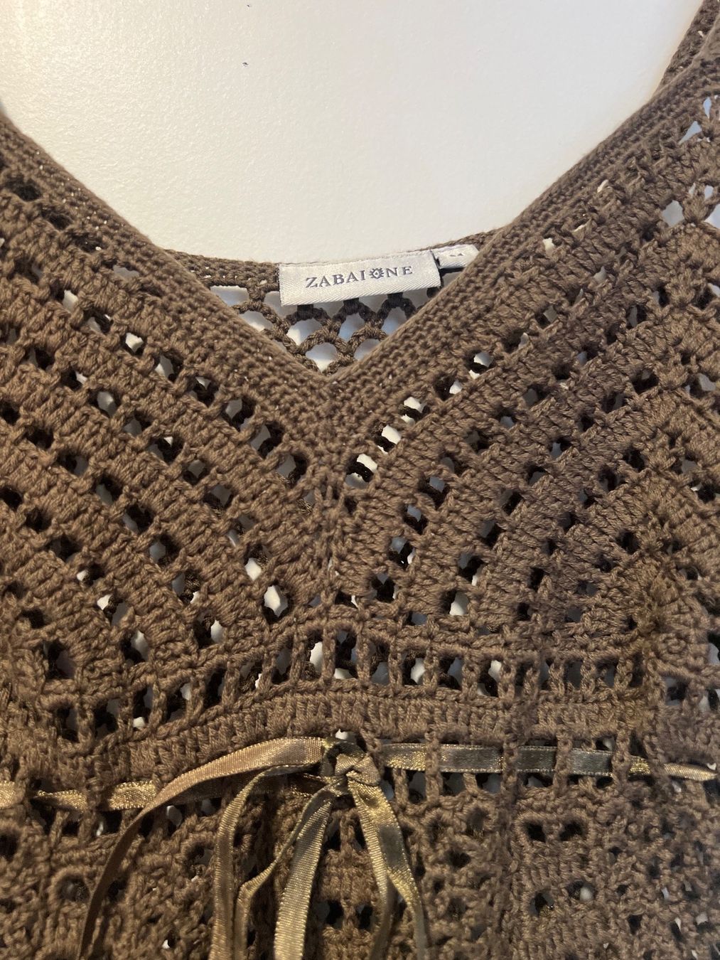 Top: Y2k Boho Vintage Häkel-Top braun – Usato da Luzern venduto da Woodbee44 1