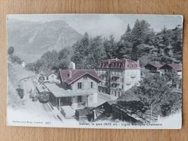 AK Salvan mit Bahnhof und Bahn