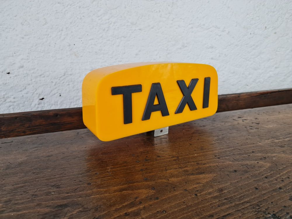 Mid-Century Vintage Taxilampe Taxi Licht Schild