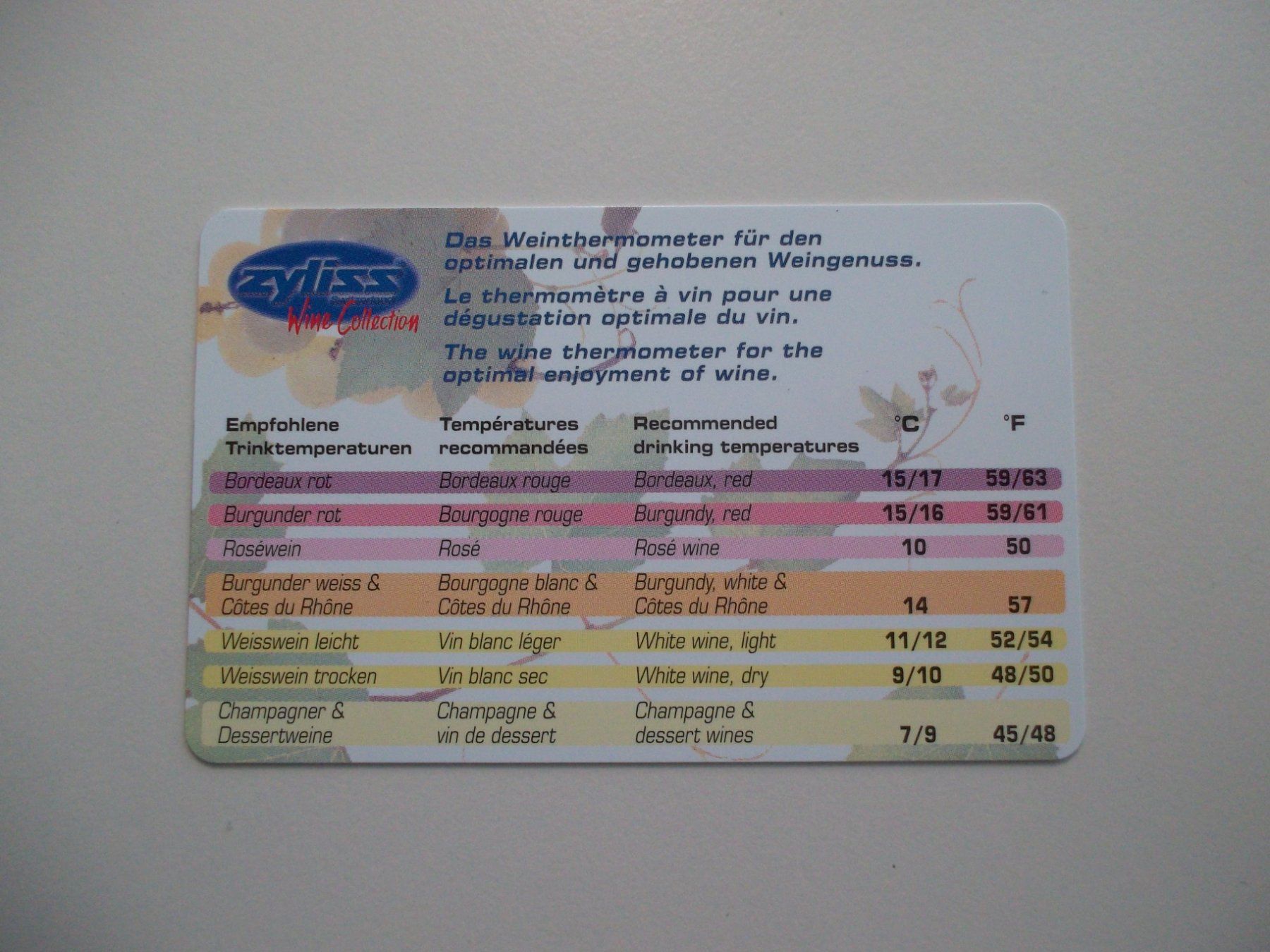 Autres articles pour la maison: WEIN THERMOMETER VON ZYLISS – Neuf (Voir description) à Zofingen par Felpa 1