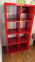 Regal rot 8 Faecher 79x149cm gebrauchter Zustand