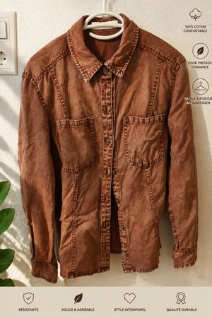 Chemise femme en jean rouille taille 34/36