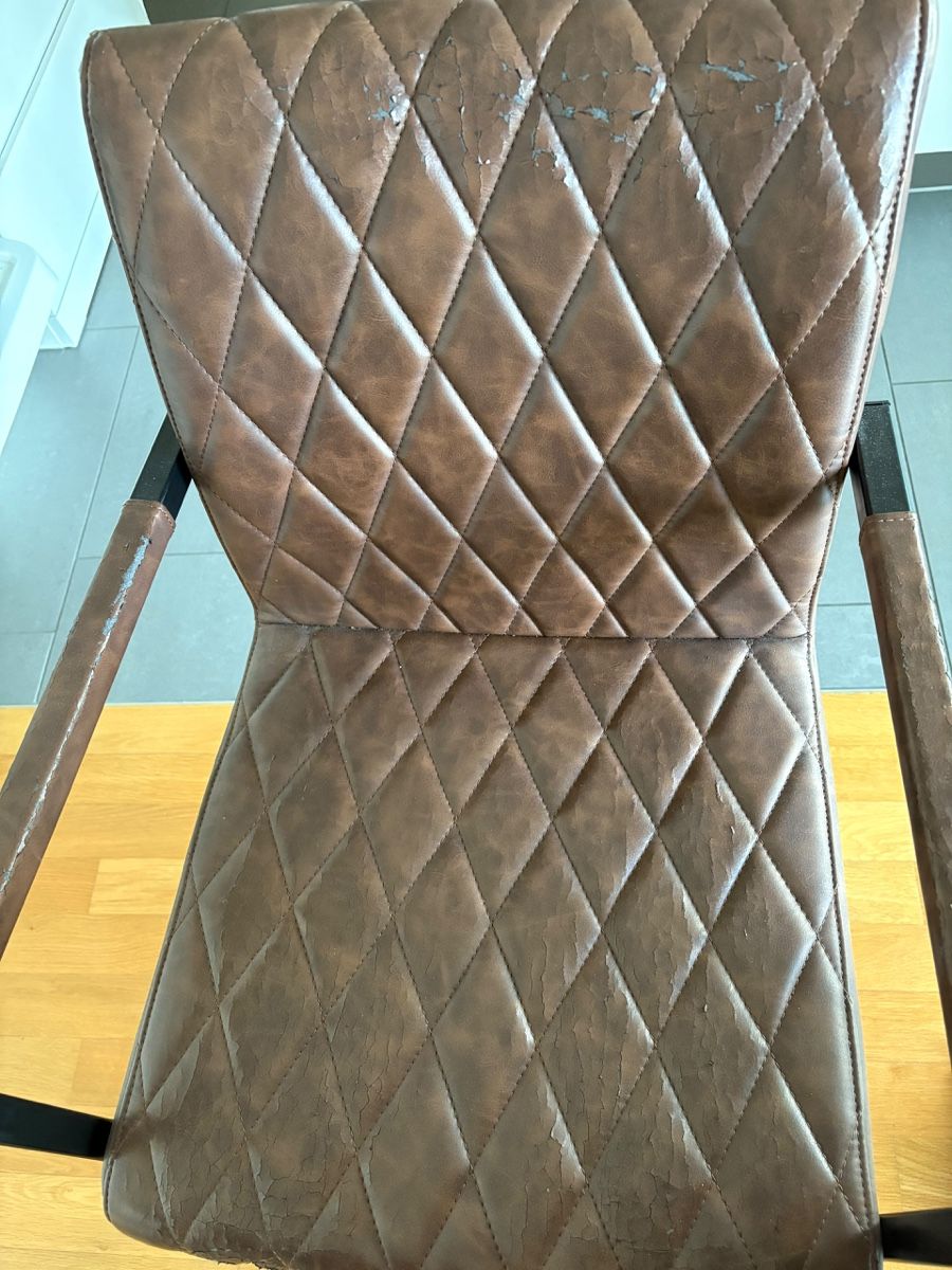 Chaises: Esstisch Stühle Kunstleder braun – D'occasion à Baden par viktoria_balzer 2
