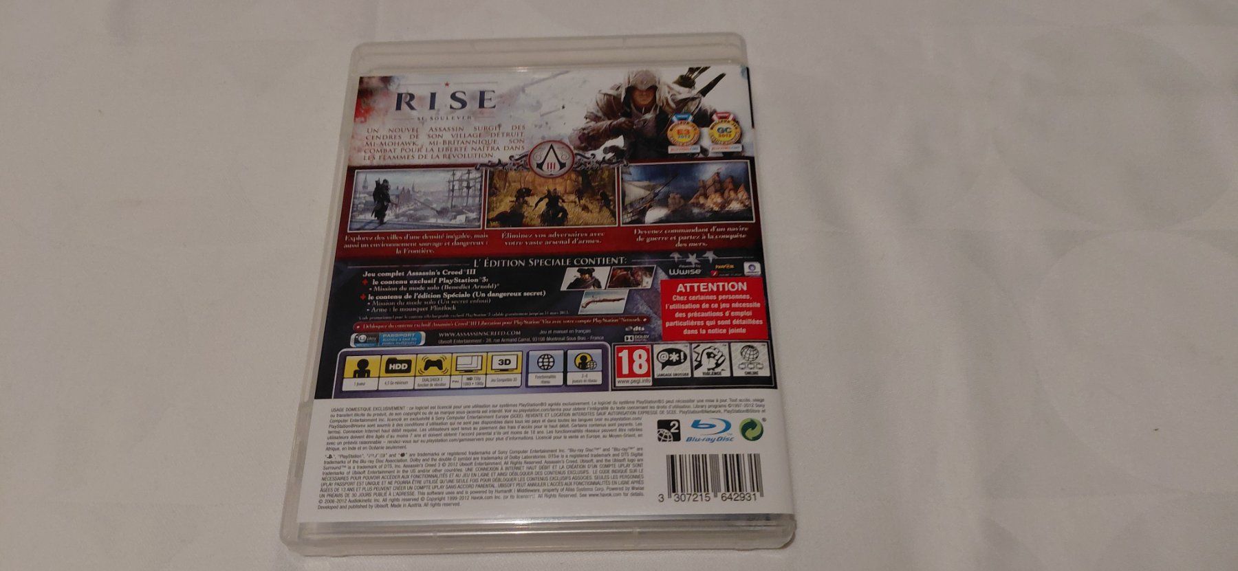 Giochi: Assasins Creed 3 Edition Speciale (Version Francaise )PS3 – Usato da Gretzenbach venduto da Uli1980 2