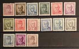 Tschechoslowakei 1936-1937 Staatsmänner Set (15 Stk.)