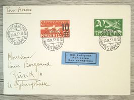 TR65 Enveloppe + Timbre Suisse 1937