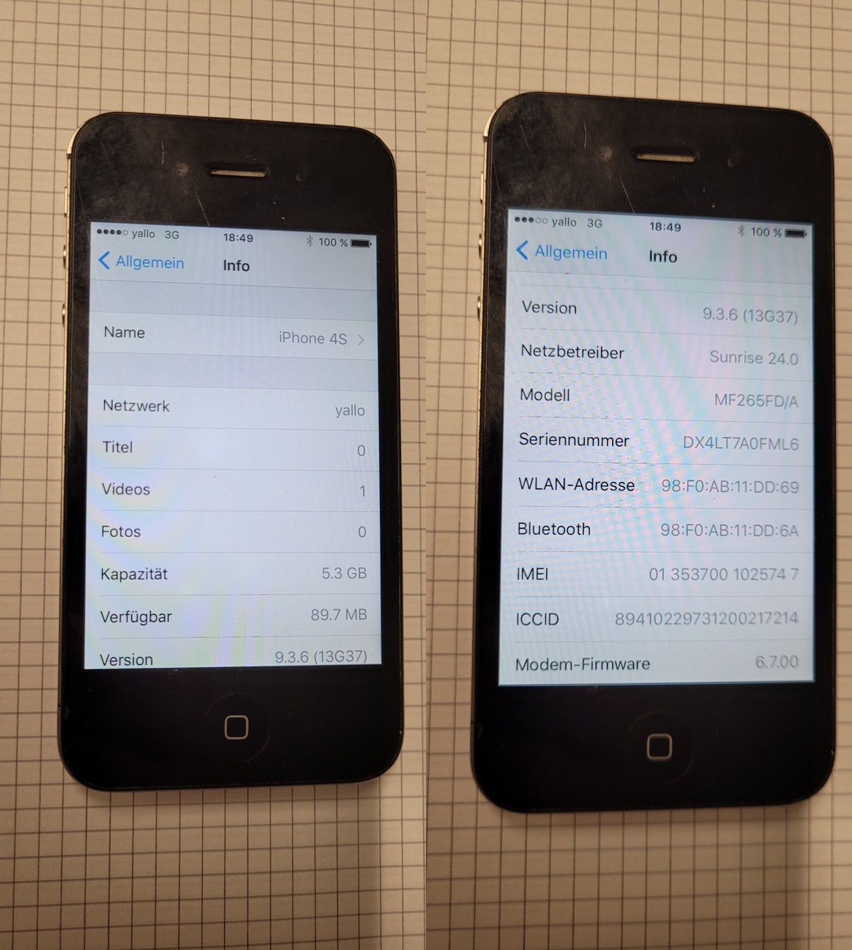 Apple Handys / Smartphones: Apple Iphone 4s / A1387 / 8 GB / iOS 9.3.6 / #127 – Gebraucht aus Adlikon b.Regensdf von ChriZ86 4