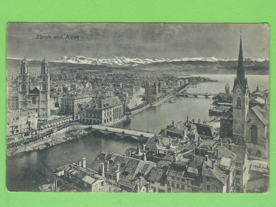 Cartoline postali: Zürich und die Alpen – Usato da Zürich venduto da t24_de