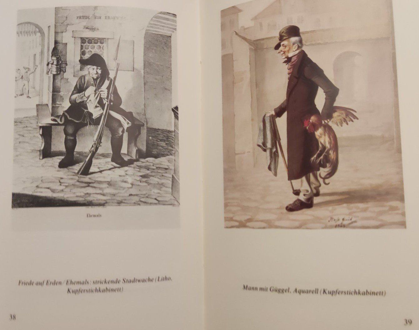 Stiche: Hieronymus Hess: Seltene Karikatur "Ehemals" Basel ca. 1840 – Gebraucht aus Basel von Roberto002 6