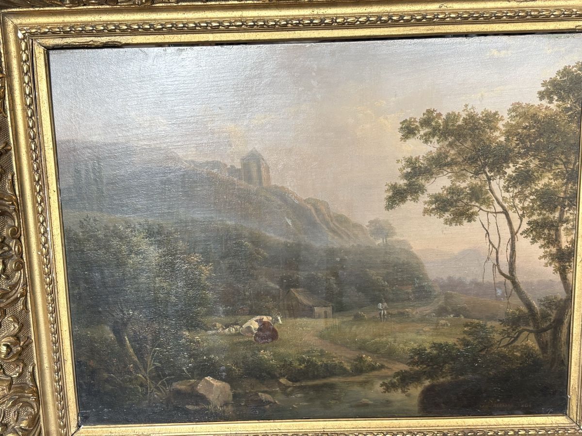 Dipinti: Landschaft, von Jules Joseph Ducorron, 1846 – Usato da Gattikon venduto da mo.suter 2
