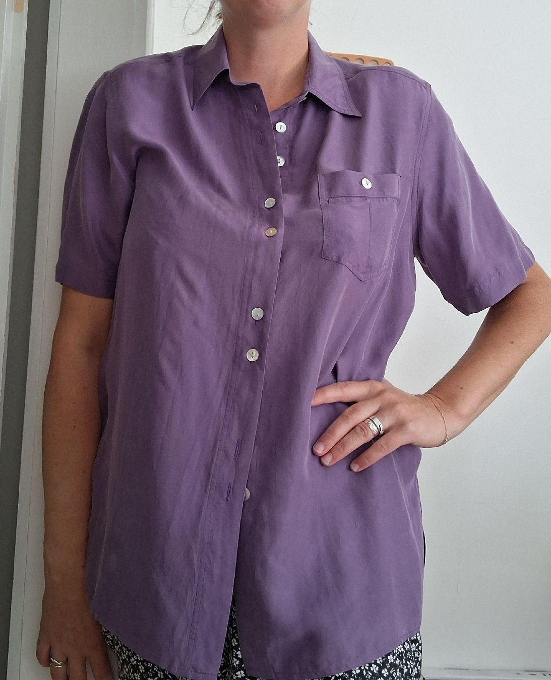 Chemisiers: Vintage Silk Blouse DeVille Light Purple – Neuf (Voir description) à Wil SG par tre_g2l7 6