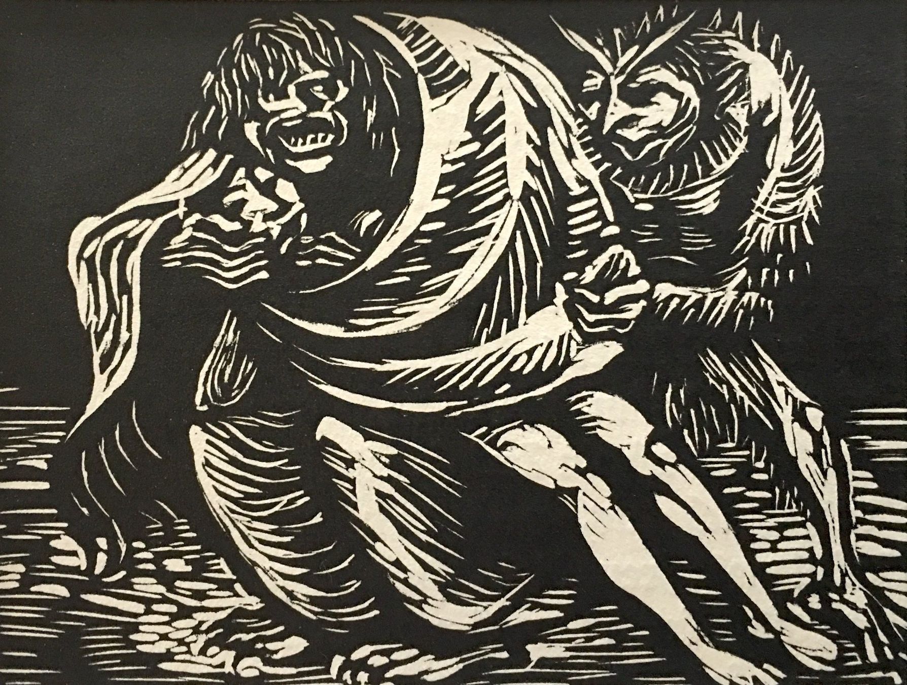 Xilografie: Ernst Barlach Original Holzschnitt "Blocksberggelichter" – Usato da Nennigkofen venduto da babag 2
