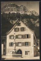 AK Wallenstadt, Rathaus und Brunnen