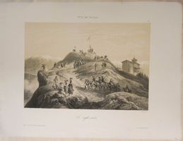 Rigi Kulm Tonlithographie von Deroy