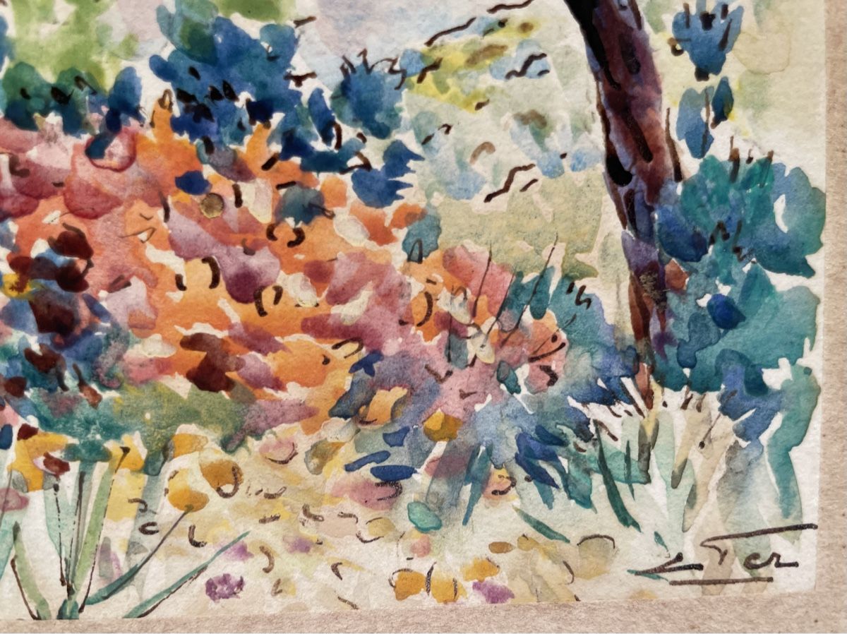 Gemälde: E. Fer aquarelle Montagne niçoise – Gebraucht aus Biel/Bienne von Galaq 2