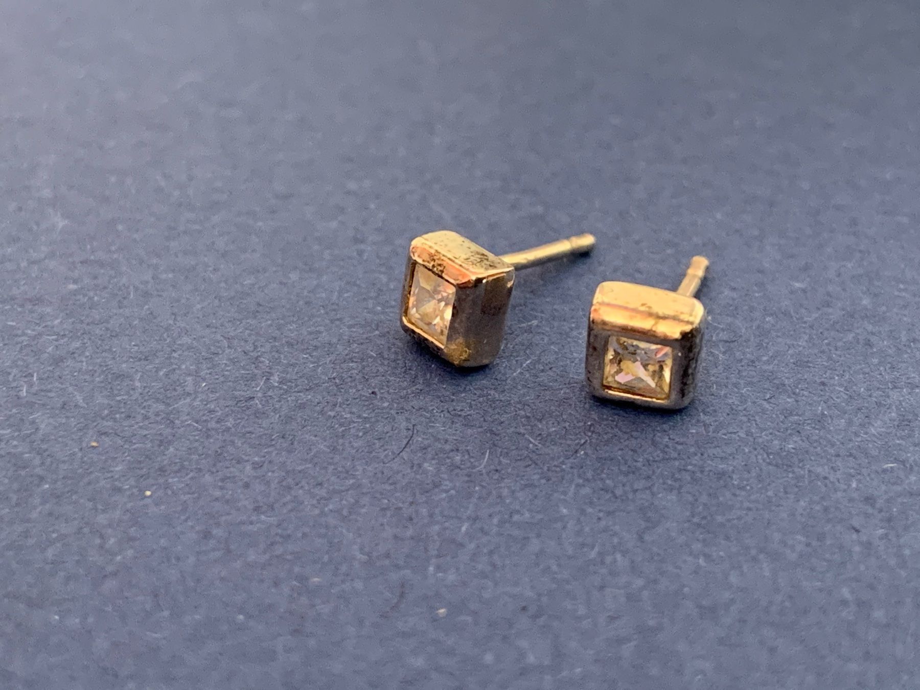Orecchini pendenti & Orecchini a lobo: Ohrstecker silber rechtecke/quadratstein – Usato da Laufen venduto da Futuremarket 1