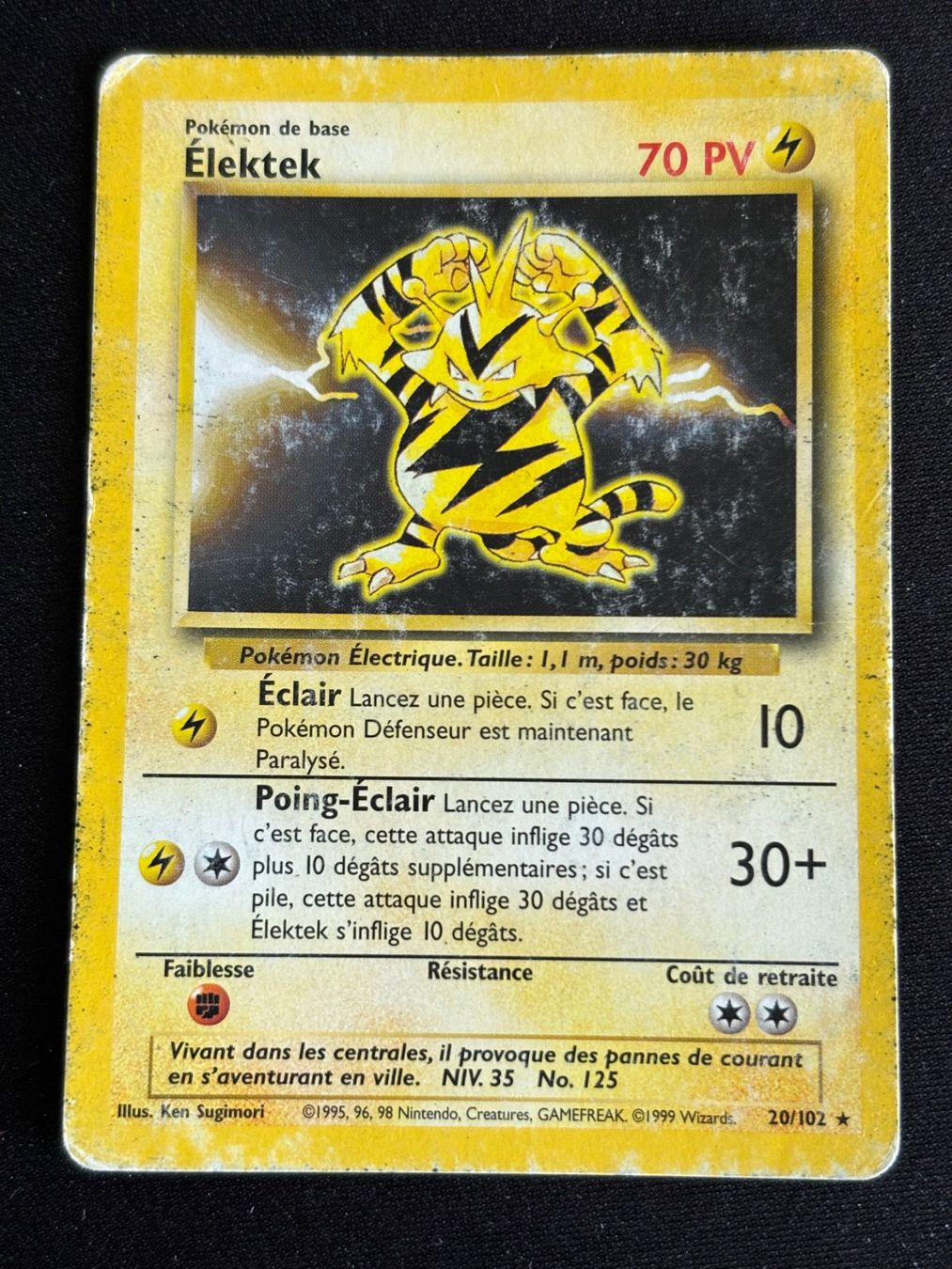 Pokémon Carte collezionabili: Pokemon Elektek - Set de Base 20/102 - Français – Usato da Bern venduto da Big_GS