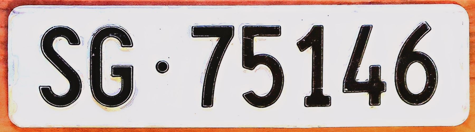 Insegne: Nummernschild SG 75146  – Usato da Ricken SG venduto da devidi 1