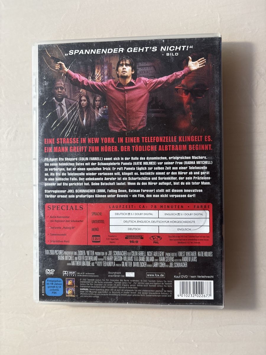 Tutti i DVDs: Nicht Auflegen! – Usato da Ruswil venduto da Slivio_ 1