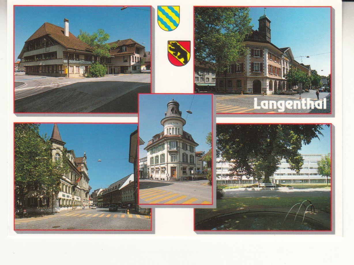 Cartoline postali: Langenthal ca. 1980 – Usato da Bürglen TG venduto da StampGraf