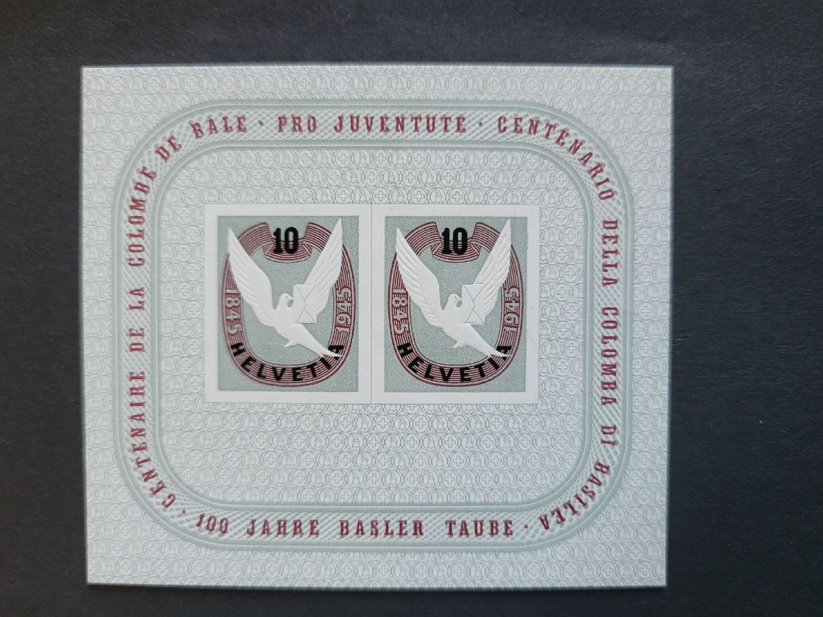 Alle Briefmarken: 1945, Basler-Taube-Block  – Neu (gemäss Beschreibung) aus stäfa von brandy66