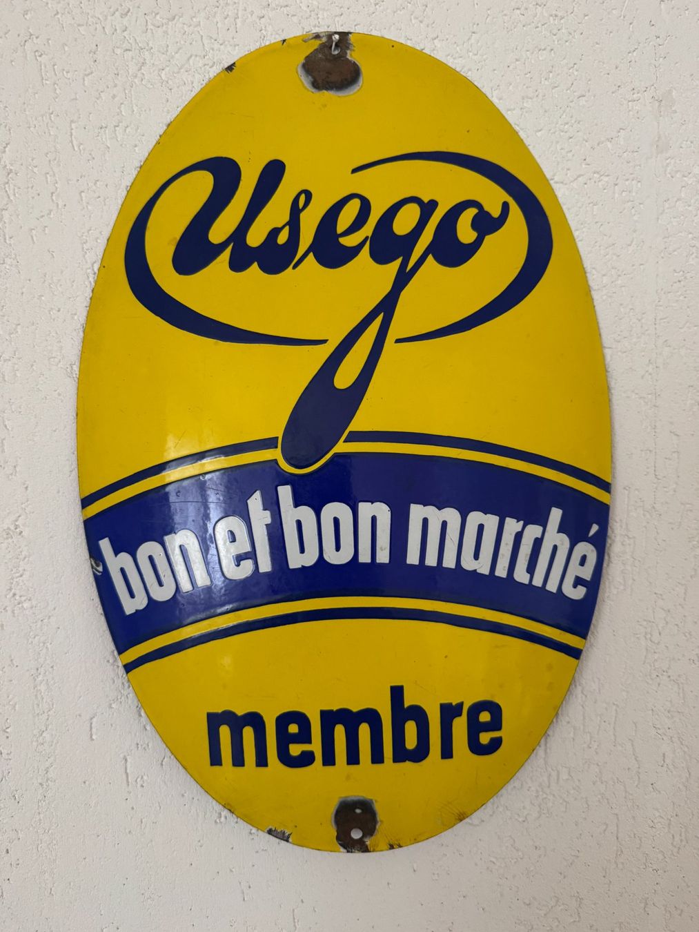 Usego Insegne: Usego Email-Schild Usego "Gute Ware billig" – Usato da Zumikon venduto da Camcam5678