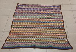 BUNTE *STRICK - DECKE* FÜR ALLERLEI/105 X 105CM/TIPTOP