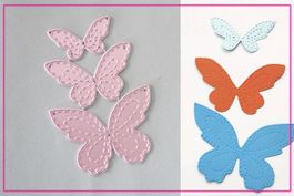 3x Schmetterlinge - Stanzschablonen
