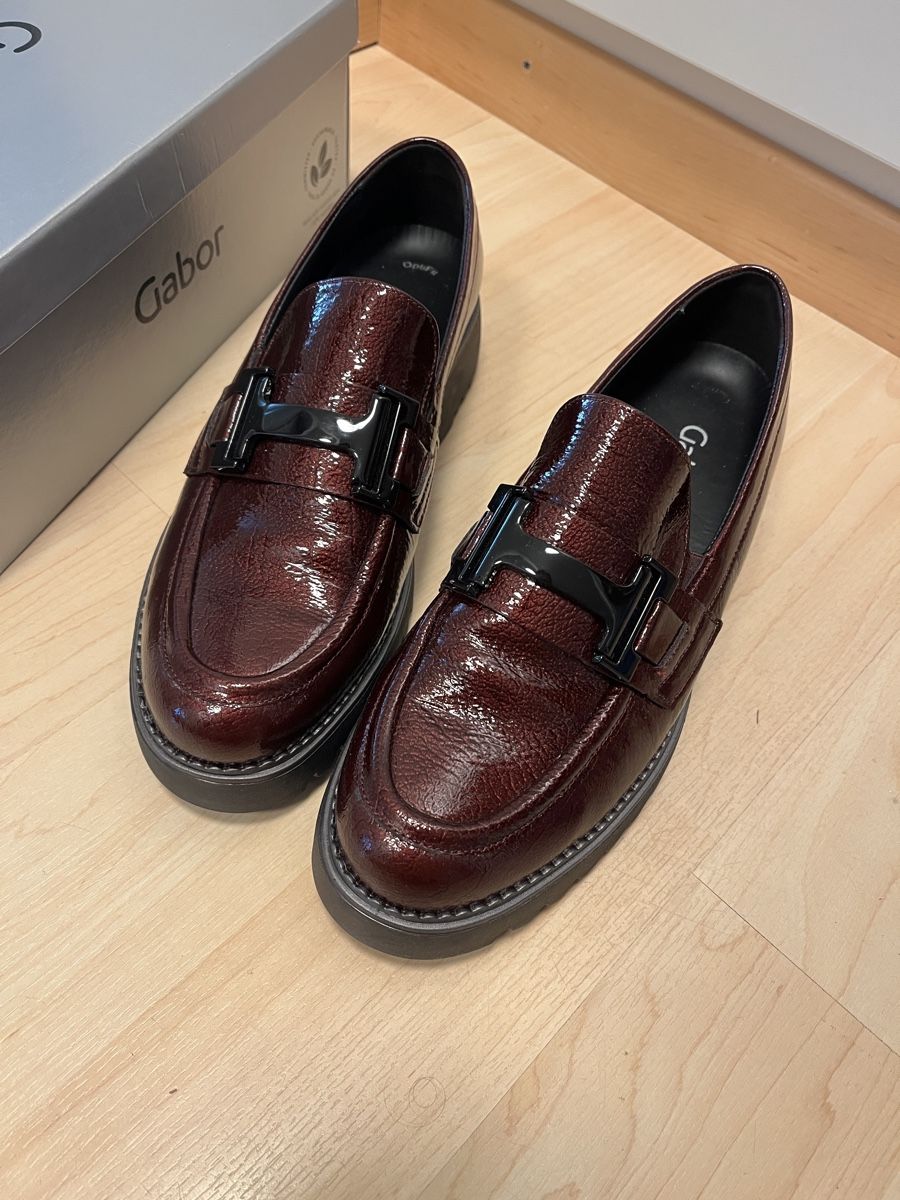 Gabor Scarpe da donna: Gabor Sliper Gr. 6.5 Leder bordeaux – Nuovo e nell'imballaggio originale da Rotkreuz venduto da zisii 1