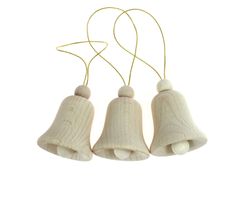 Holzglocke Weihnachtsanhänger 3-Er Set