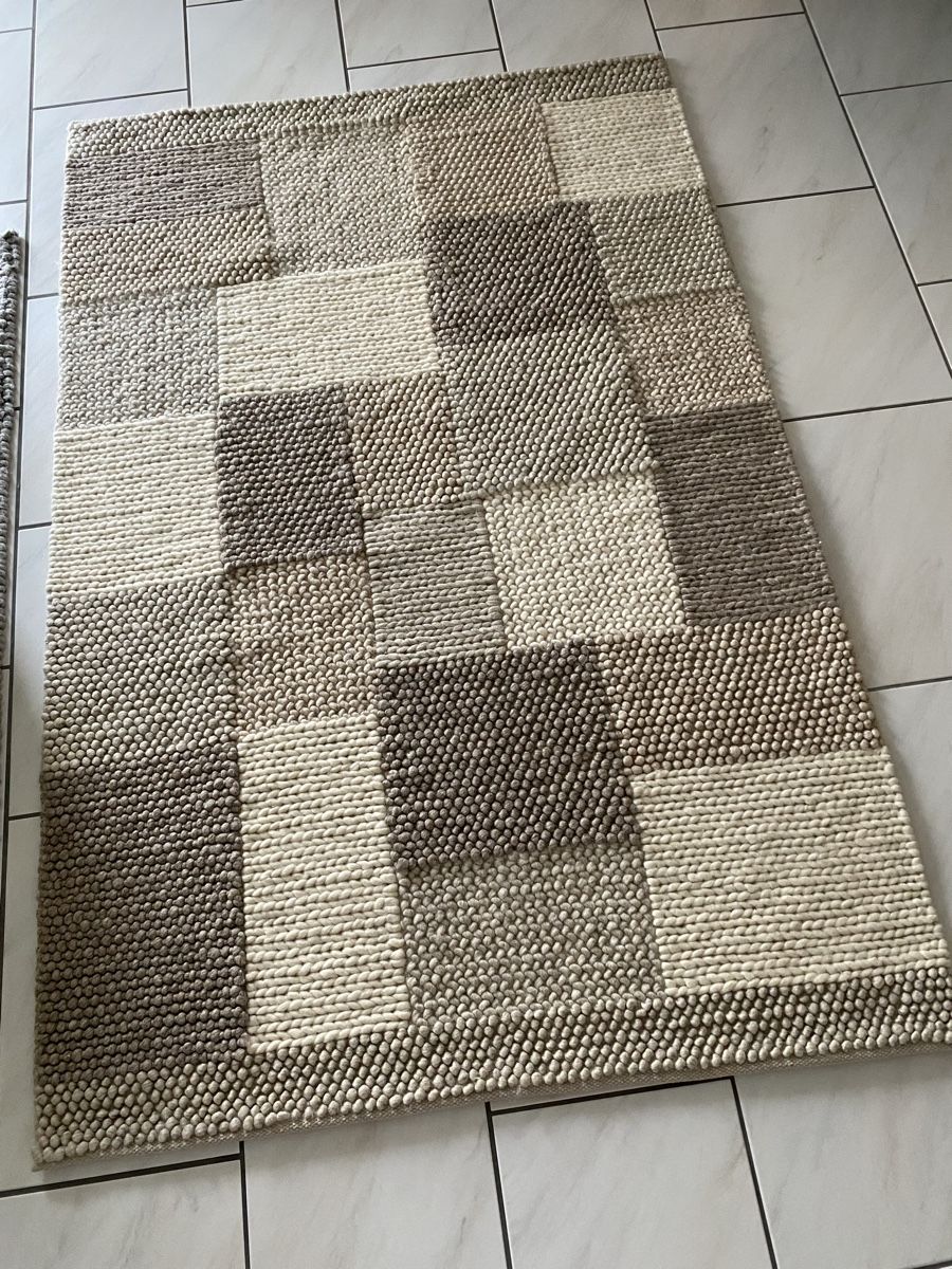 Teppiche: Handwebteppich Nordic 130x190cm, Wolle/Baumwolle, Beige – Neu (gemäss Beschreibung) aus Oberhasli von lufl01 2
