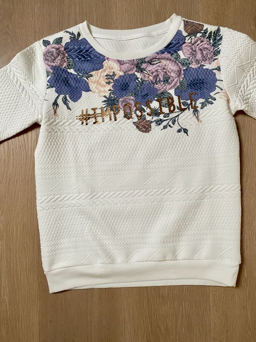 Maglioni & Felpe: Neuer weisser Pullover mit Blumenmuster - Grösse 36/S – Nuovo (secondo la descrizione) da Winkel venduto da Flyhy2020 1