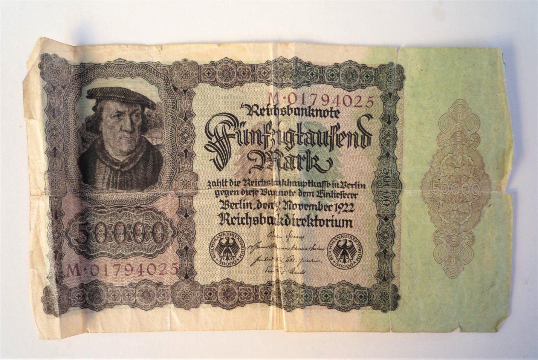 Banconote: 50'000 Mark Reichsbanknote – Usato da Rafz venduto da Sonnenblume305