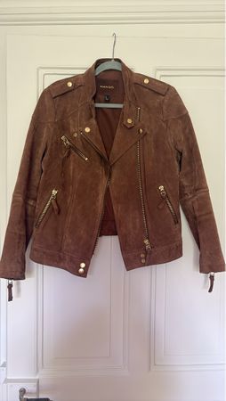 Braune Wildlederjacke von Mango - Grösse L