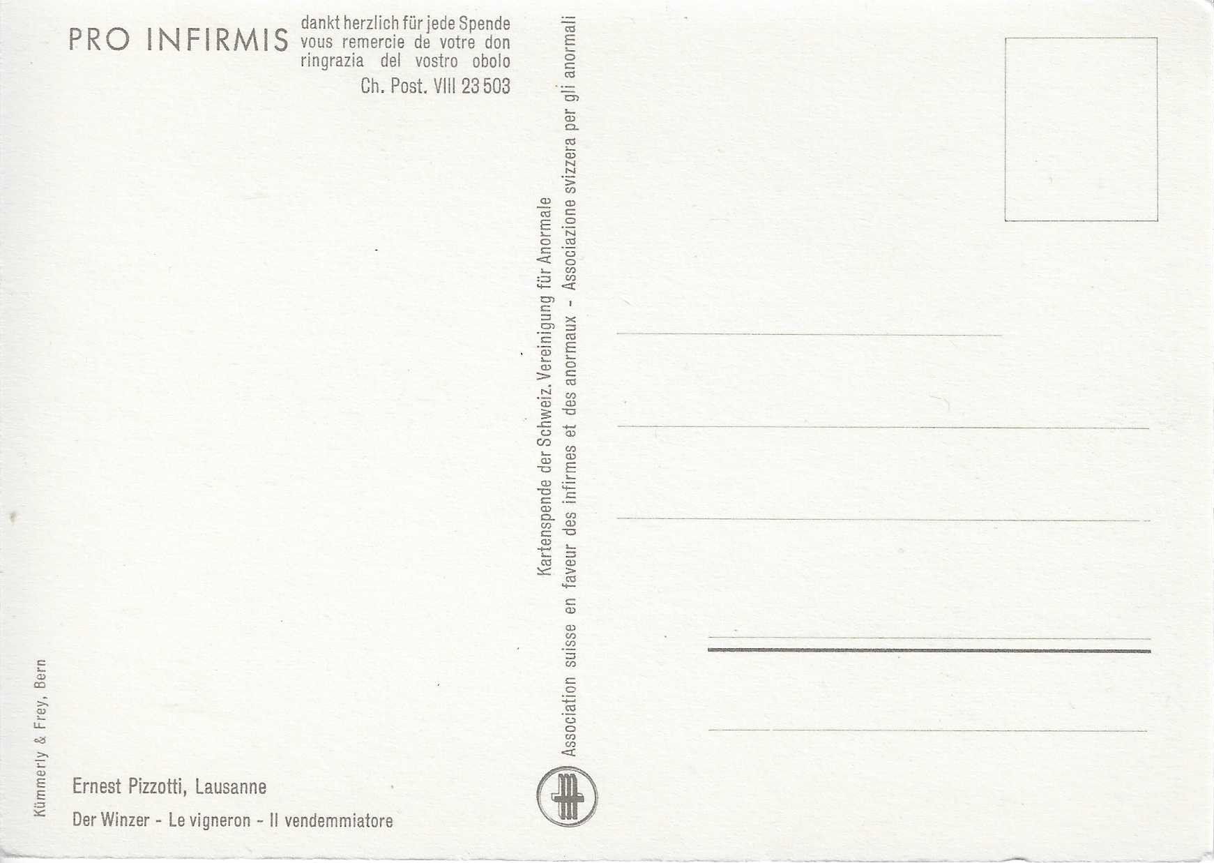 Cartoline postali: Ernst Pizzotti,Lausanne Der Winzer – Nuovo (secondo la descrizione) da Rothrist venduto da Stranglehold 1