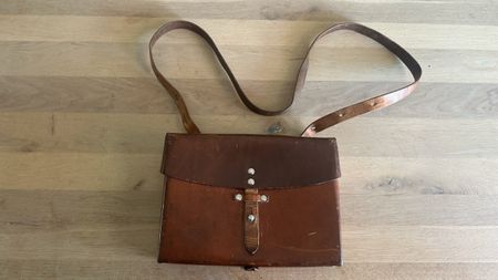 Vintage Leder Schultasche Kinder A. De Velle Schweiz