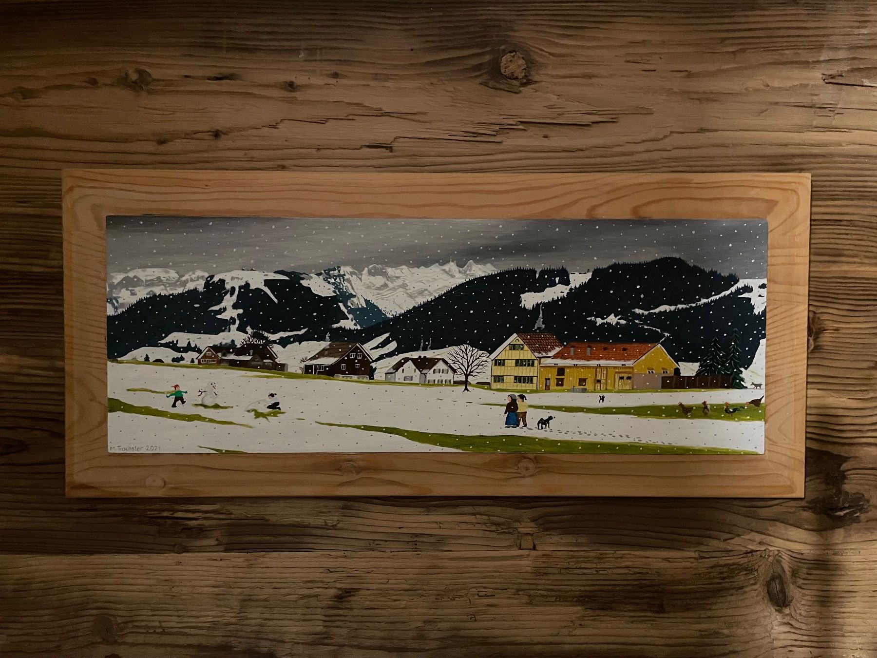 Dipinti: Oberhalb Greben Appenzeller Malerei – Usato da Appenzell Steinegg venduto da trachsler1978 1