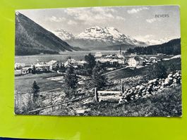 Alte Ansichtskarte von Bevers, Graubünden - Rarität!