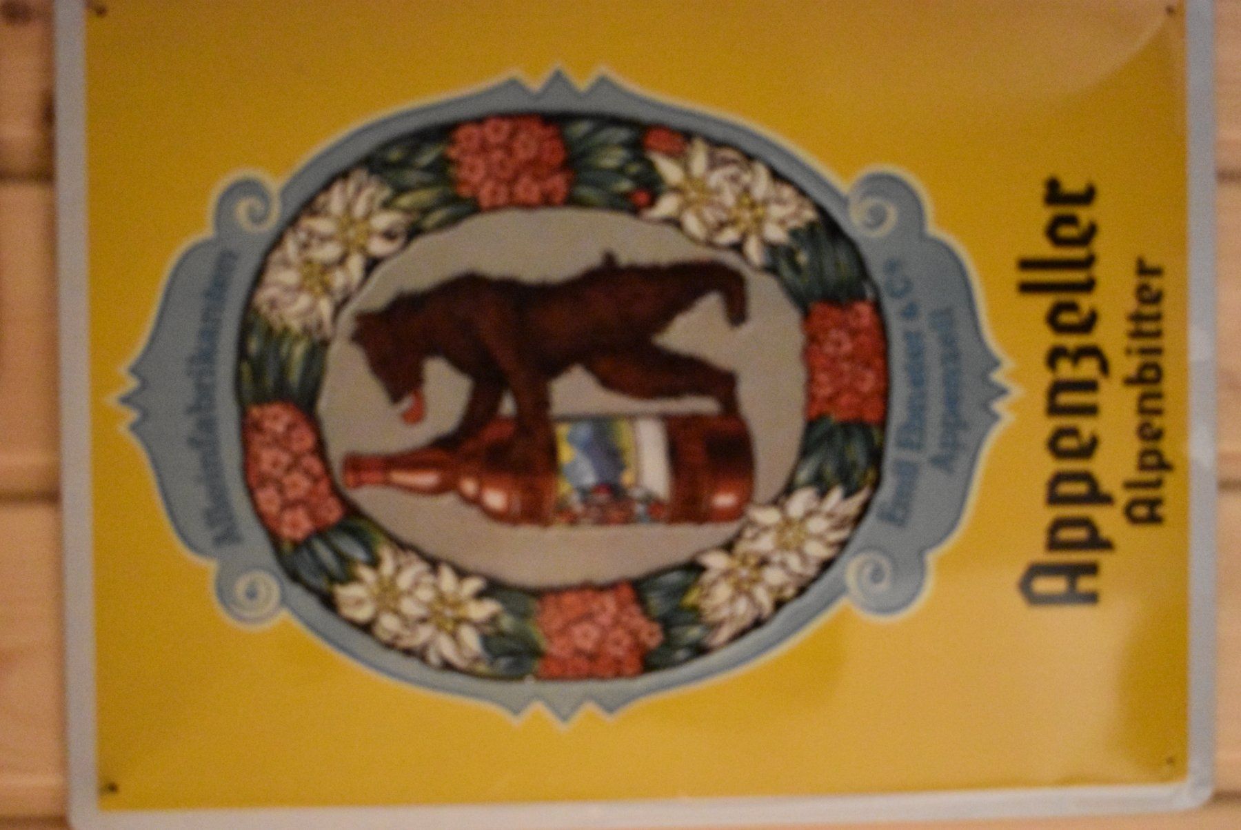 Insegne: Appenzeller Alpenbitter Blechschild – Nuovo e nell'imballaggio originale da Otelfingen venduto da Stauffacher61