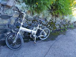 E-Bike Faltrad Mini-Wave 6 Gänge Shimano silber gebraucht